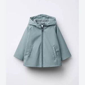 Zara Kids Gray Hooded Raincoat